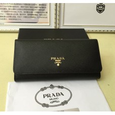 Prada 1M1132 Portefeuille Cuir Saffiano Noir