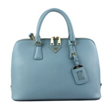 Sac cabas Prada 0812 bleu clair motif croix