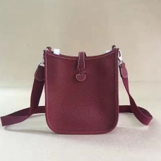 Sac Hermes Mini Evelyne TPM Bordeaux