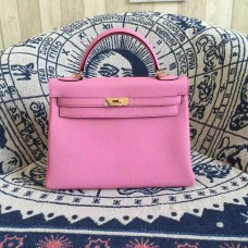 Hermes Kelly 28cm Sac Togo Cuir Rose Or