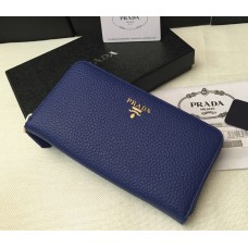 Portefeuille Zippé Prada 1M0506 Bleu