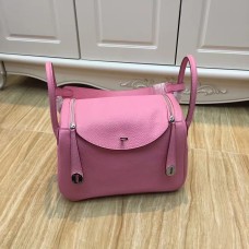 Hermes Lindy 30cm Sac à main Rose Argent