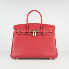 Hermes Birkin 30cm Togo en cuir Sacs à main or rouge