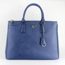Sac cabas Prada 1786 bleu à motif croix