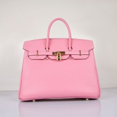 Hermes Birkin 35cm Togo en cuir Sacs à main Cerise Rose Doré