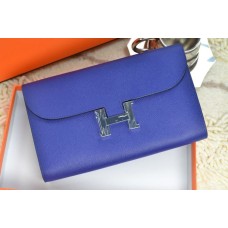 Portefeuille Hermes H Bleu Royal Argent