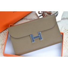 Portefeuille Hermes H Gris Argent