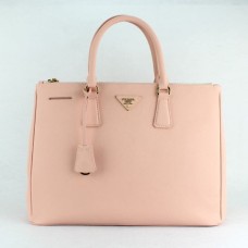 Sac cabas Prada 1786 rose clair à motif croisé