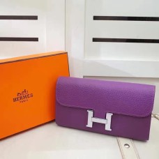 Hermes Constance Portefeuille Togo Cuir Violet