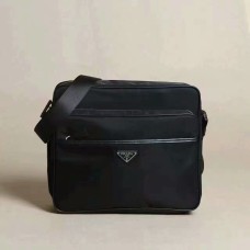 Sac à bandoulière Prada en toile pour hommes 1028 noir