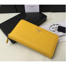 Portefeuille Prada Zipper 1M0506 Jaune