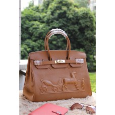 Hermes Birkin Cheval Togo Cuir Marron 35cm
