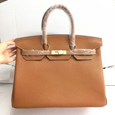 Hermes Birkin 35cm Togo en cuir Sacs à main camel gold