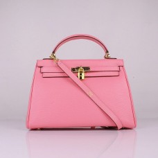 Hermes Kelly 32cm cuir Togo 6108 rose cerise doré