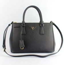 Sac Prada Galleria 1801 Cuir Saffiano 30cm Noir