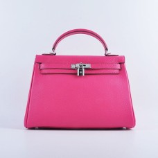 Hermes Kelly 32cm cuir Togo 6108 argent rose