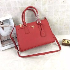 Sac Prada Galleria 1801 Cuir Saffiano 30cm Rouge
