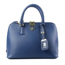 Sac cabas Prada 0812 bleu foncé motif croix