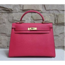 Hermes Kelly 32cm sac à main en cuir Epsom or rose