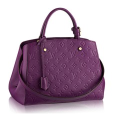 Louis Vuitton M41046 Montaigne MM Tote Bag Monogram Empreinte Cuir