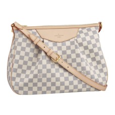 Louis Vuitton N41112 Siracusa MM Sac Bandoulière Damier Azur Toile
