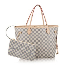 Louis Vuitton N41361 Neverfull MM Sac Bandoulière Damier Azur Toile