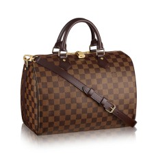 Louis Vuitton N41367 Speedy Bandouliere 30 Tote Bag Damier Ebene Toile