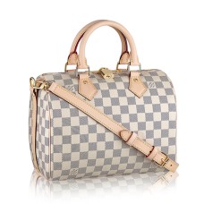 Louis Vuitton N41374 Speedy Bandouliere 25 Tote Bag Damier Azur Toile