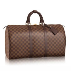 Louis Vuitton N41427 Keepall 50 Duffel Bag Damier Ebene Toile