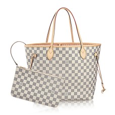 Louis Vuitton N41605 Neverfull MM Sac Bandoulière Damier Azur Toile