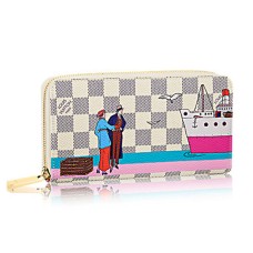 Louis Vuitton N41668 Portefeuille Zippy Damier Azur Toile