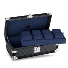 Louis Vuitton N48226 8 Montre Case Bagages Rigide Damier Graphite Toile