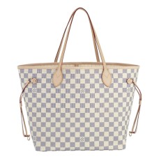 Louis Vuitton N51107 Neverfull MM Sac Bandoulière Damier Azur Toile