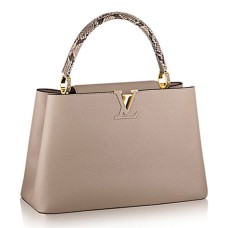 Louis Vuitton N91711 Capucines MM Tote Bag Taurillon Cuir